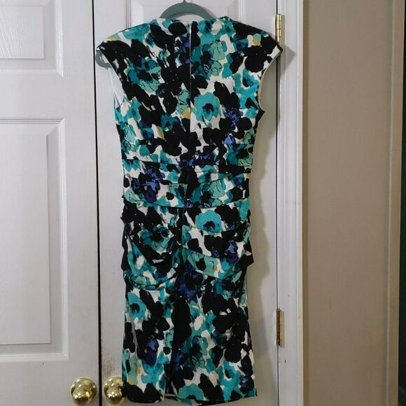 JAX fitted simmer printed dress Sz 4 - Picture 5 of 6